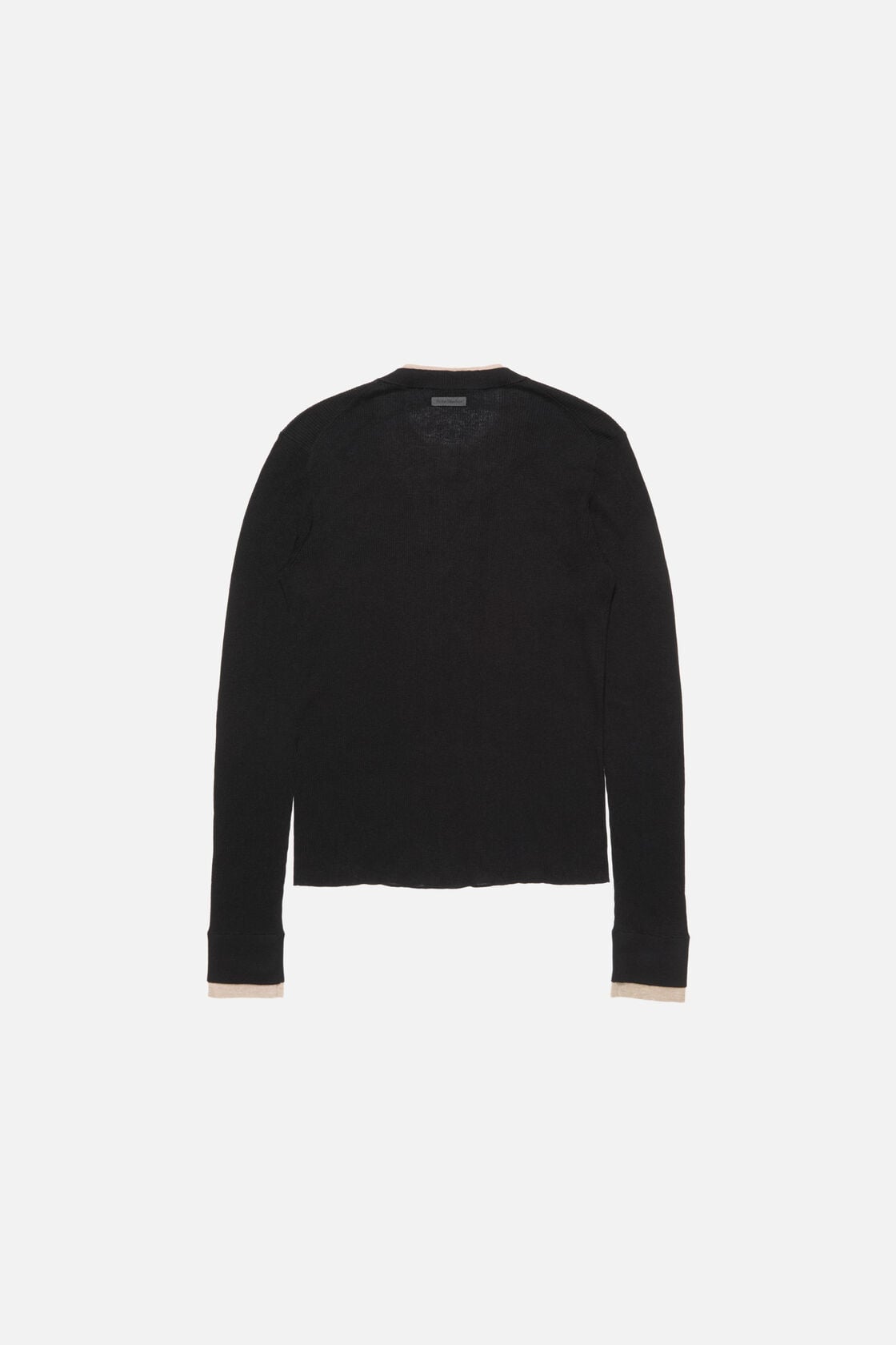Layered silk-wool cardigan, Black/beige, 2000x