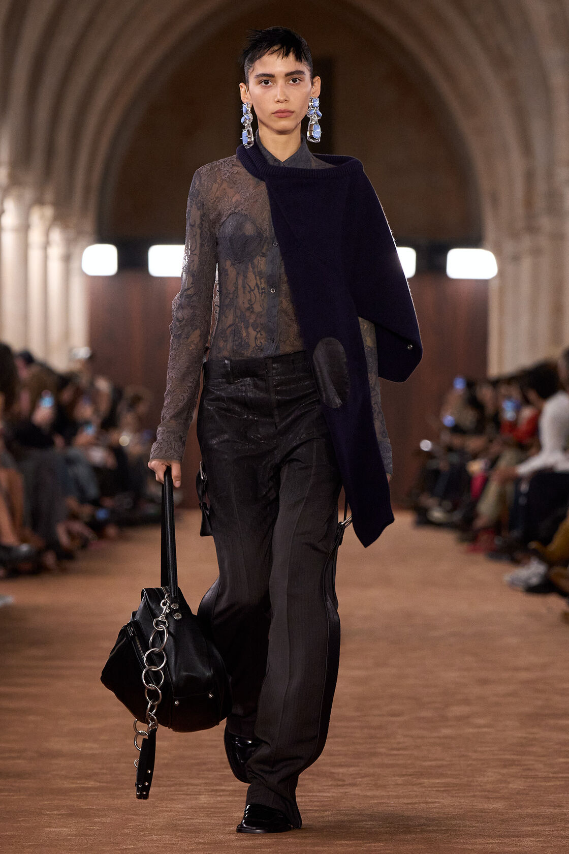 精裁渐变长裤, 花灰色, 2000x