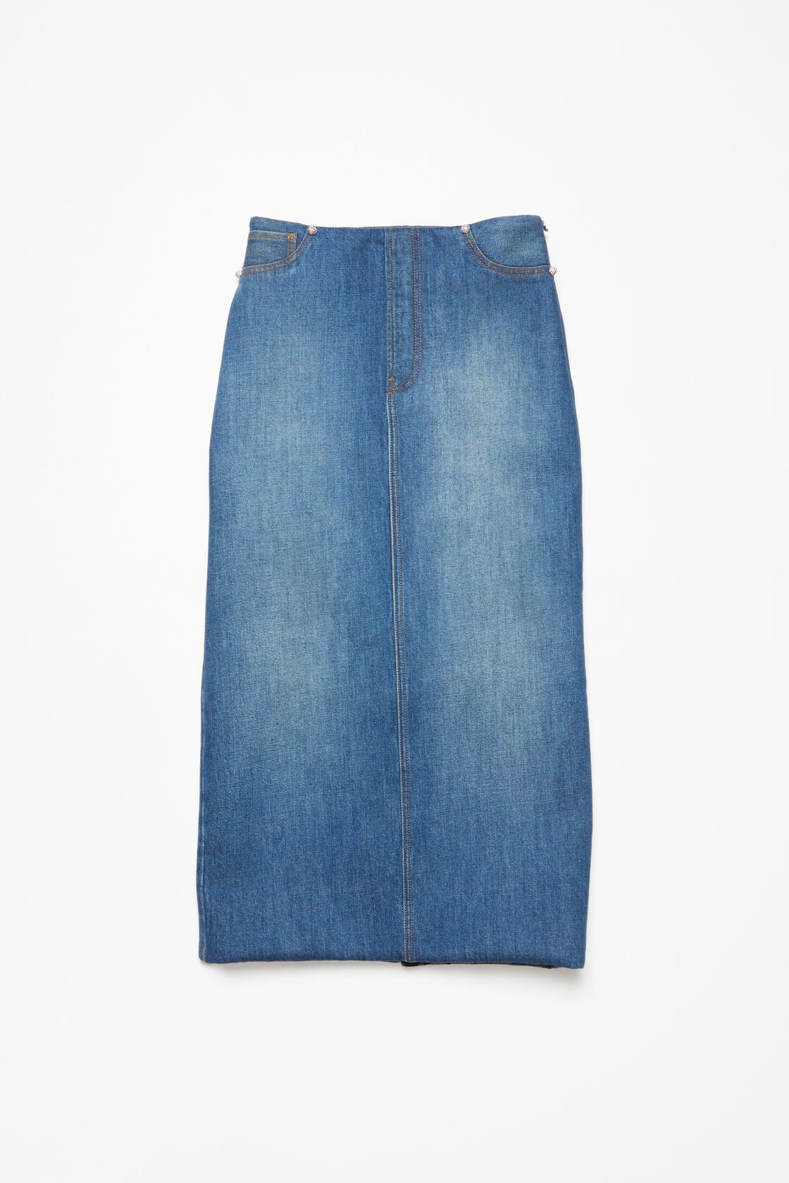 Bonded denim skirt, Mid Blue, 2000x