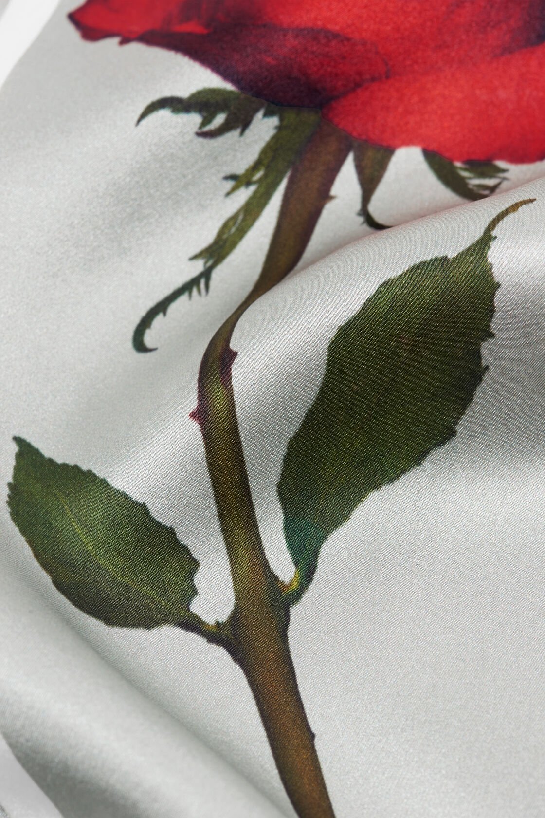 Thin silk satin scarf, White, 2000x