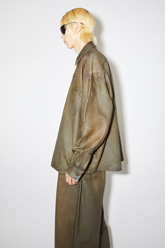 Acne Studios - ボタンアップ デニムシャツ - ブルー/ベージュ