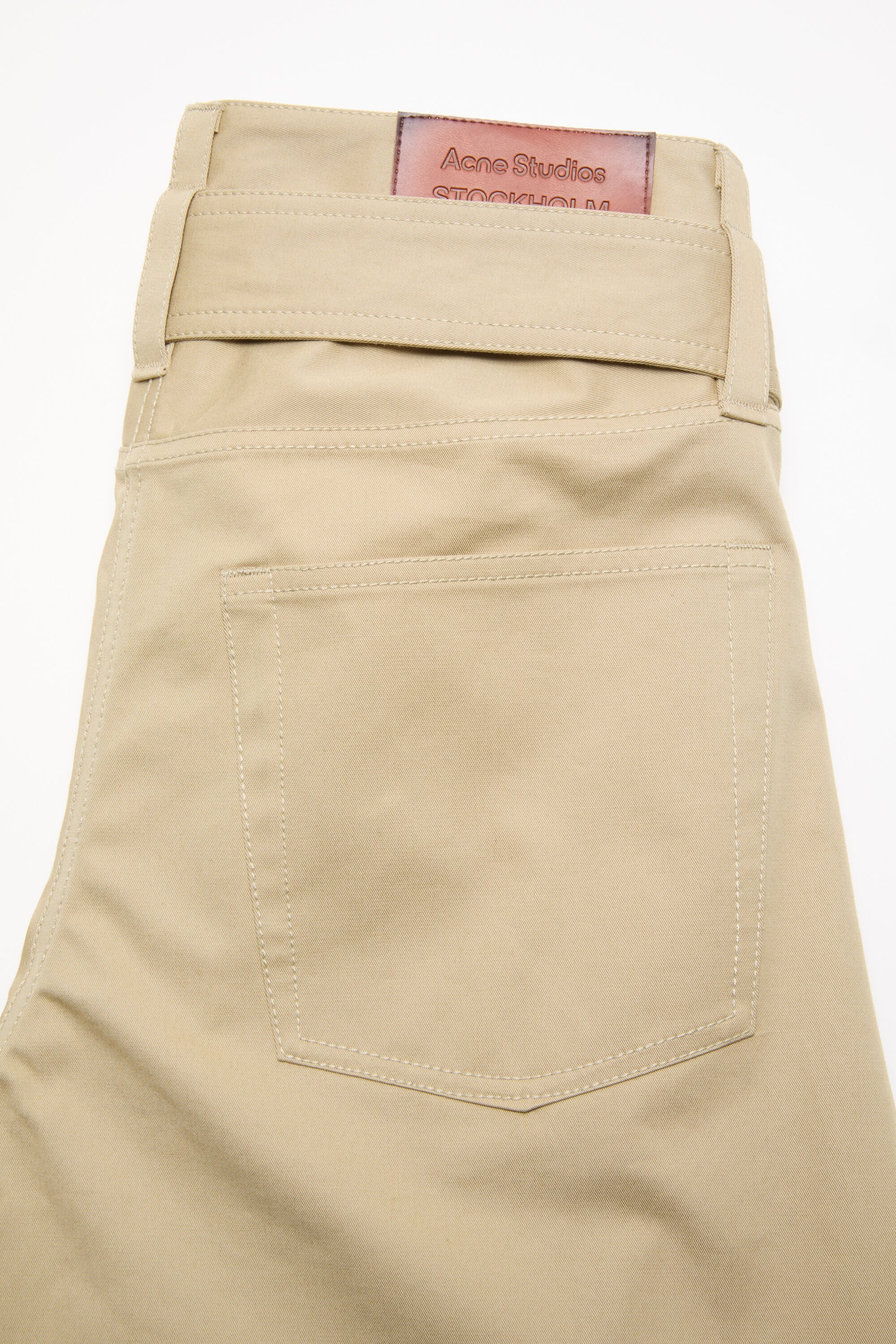 Acne Studios - Twill trousers with belt - Pale beige