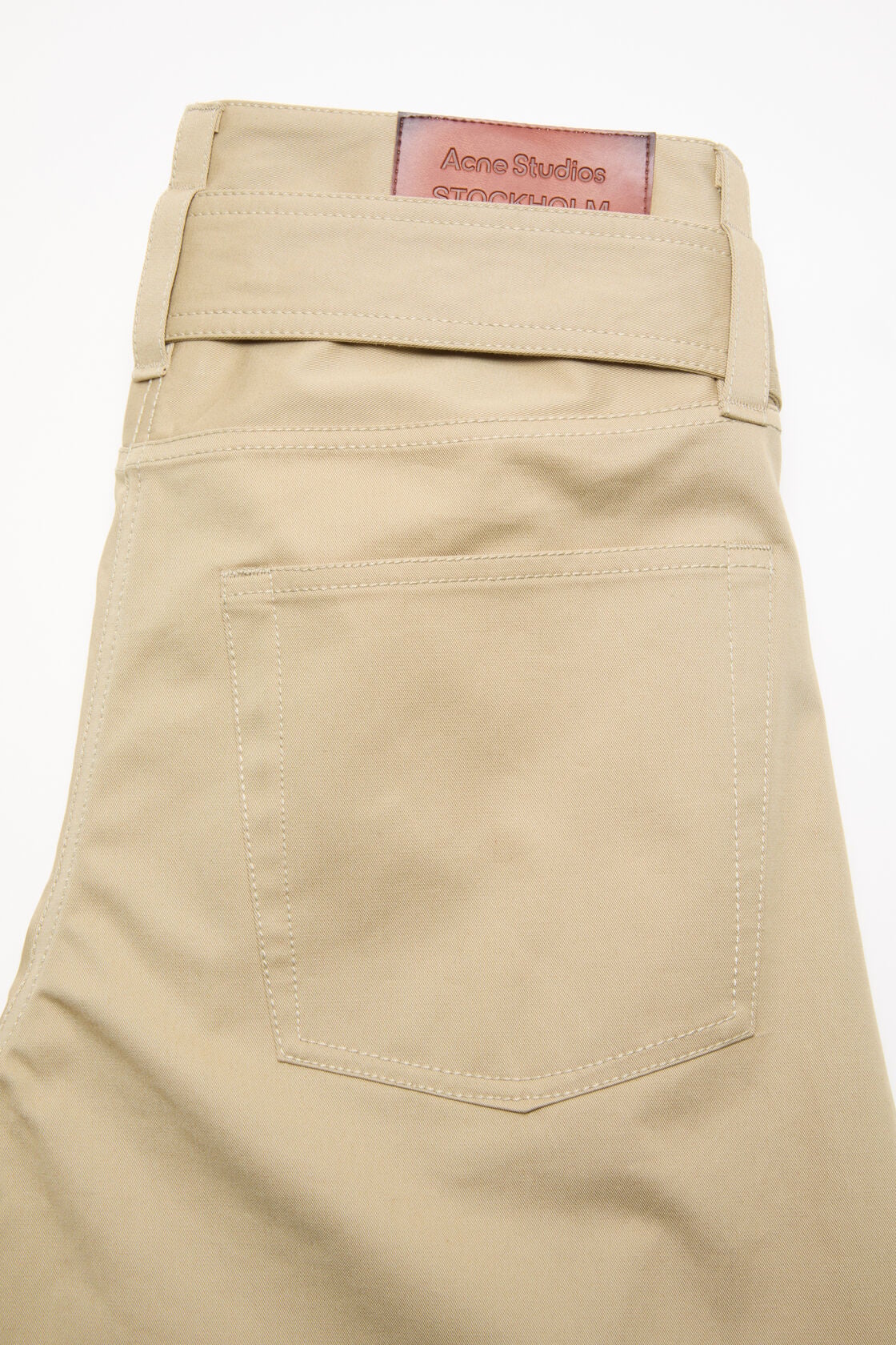 Twill trousers with belt, Pale beige, 2000x