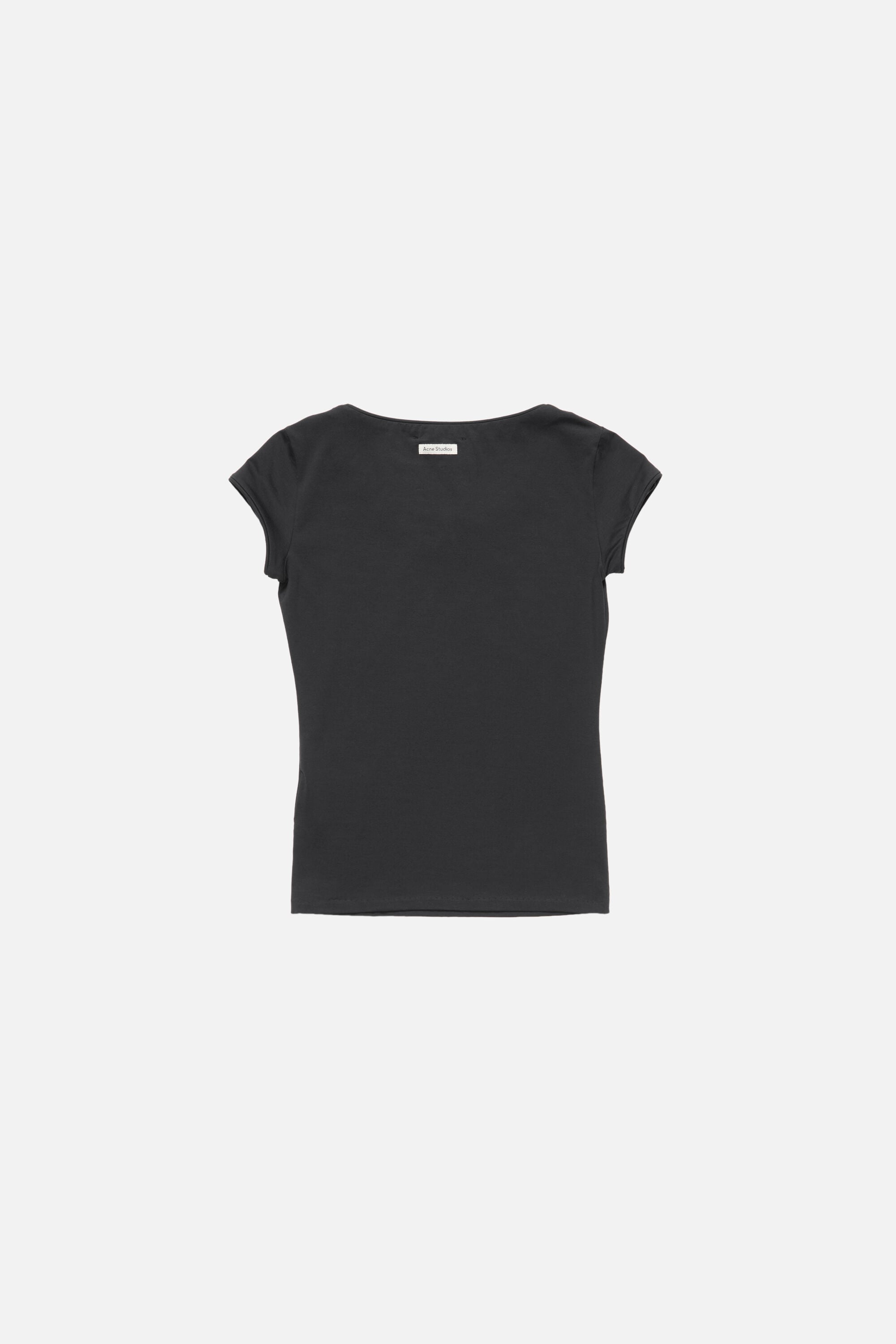 Acne Studios - Jersey t-shirt with bow - Black