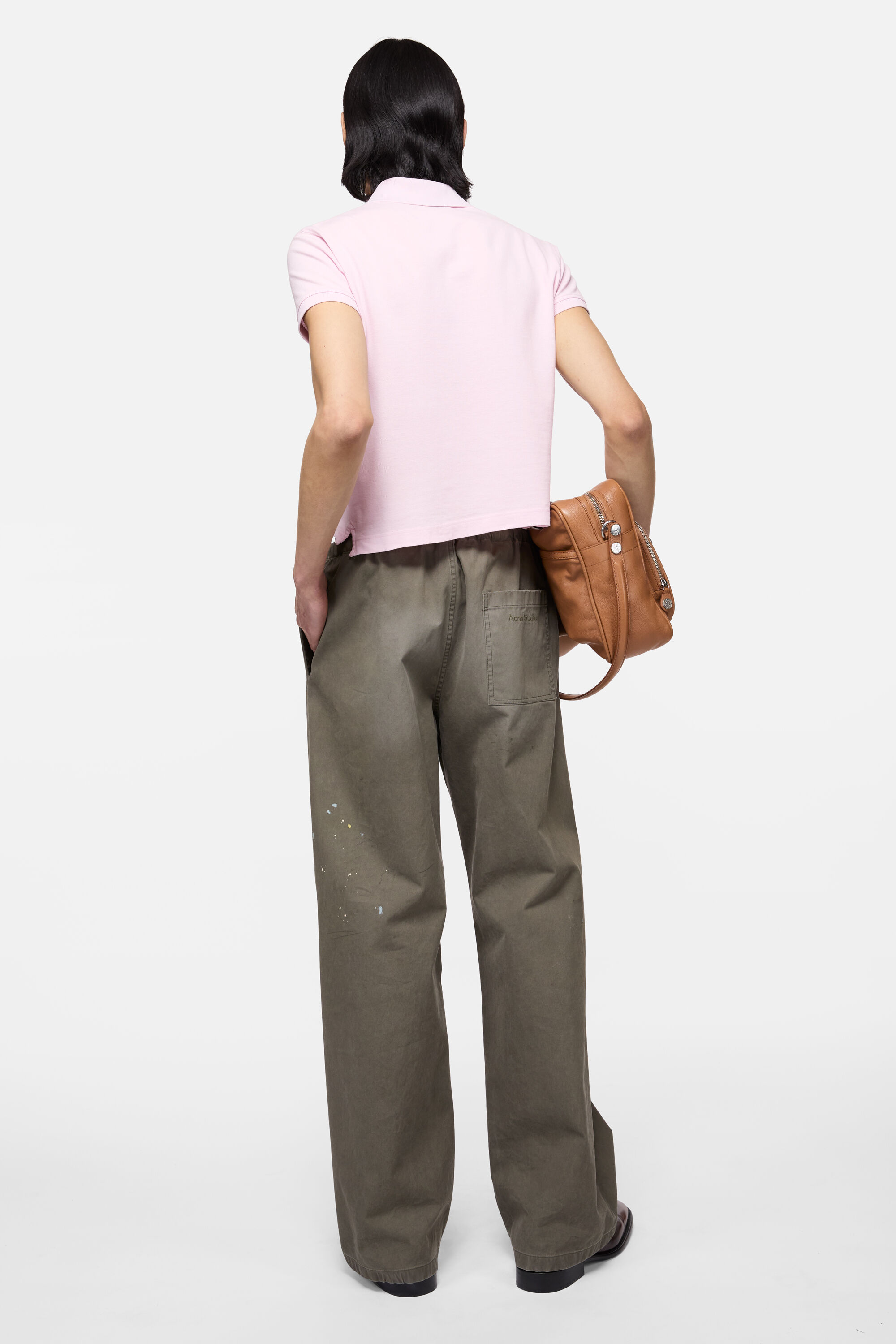 Acne Studios - ロゴポロTシャツ - ペールピンク