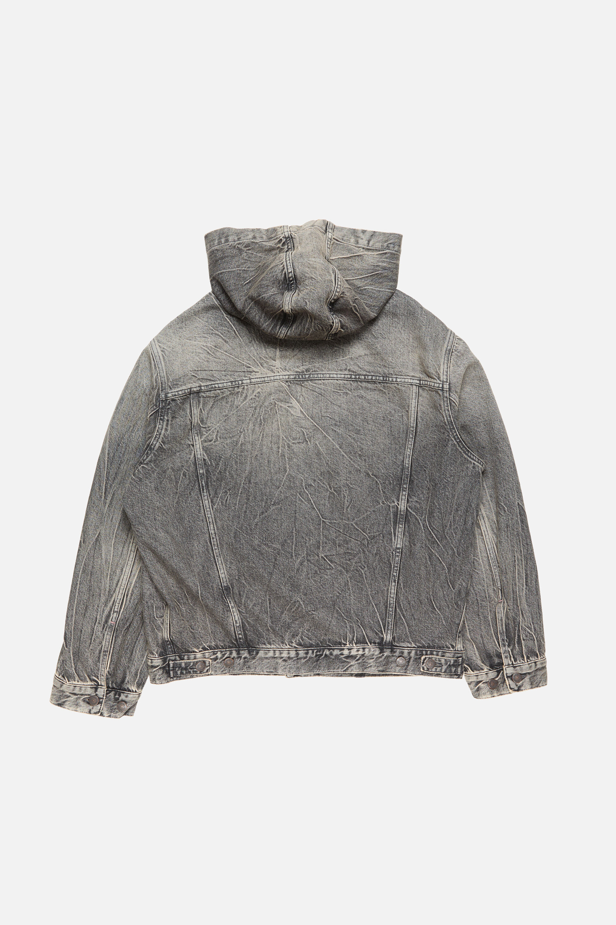 Acne Studios - フード付きデニムジャケット - ウォッシュドブラック