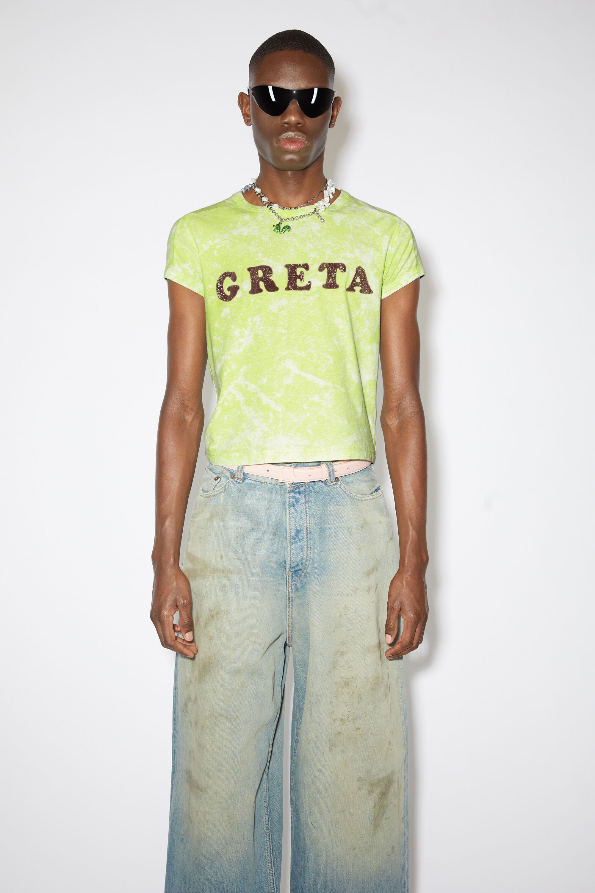 Acne Studios - プリントTシャツ - フルオグリーン