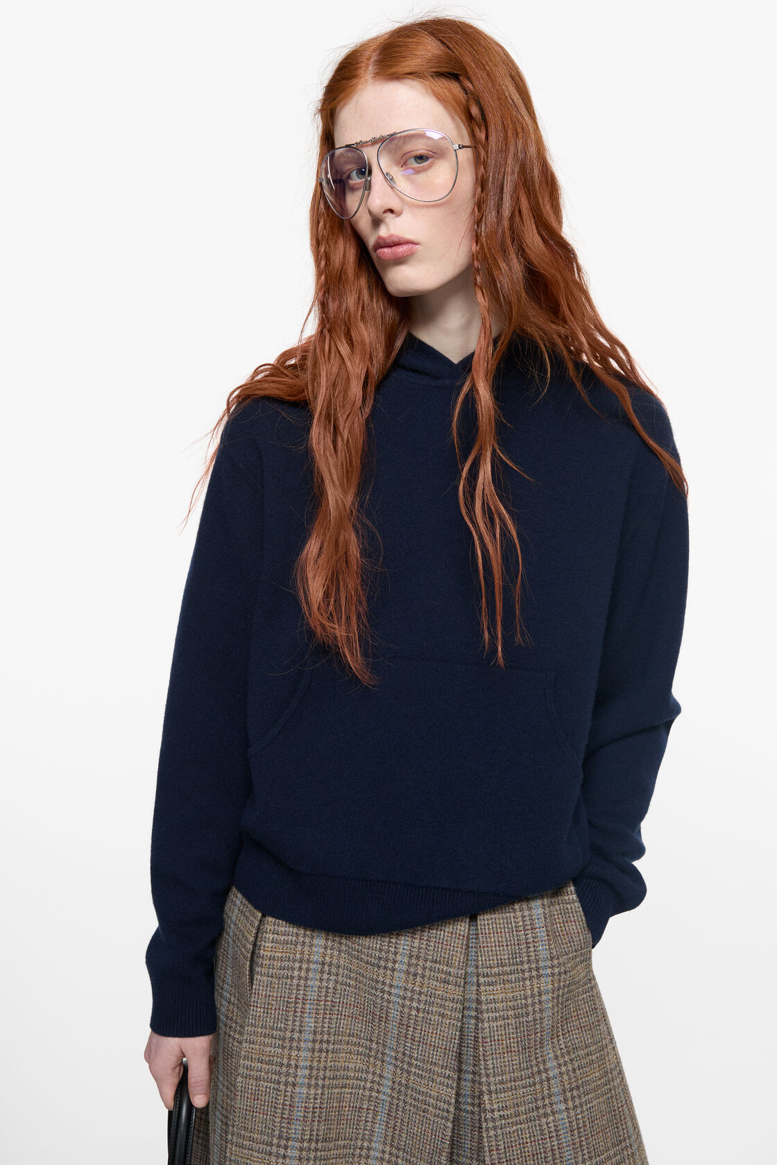Cashmere hoodie, Ink blue, 2000x