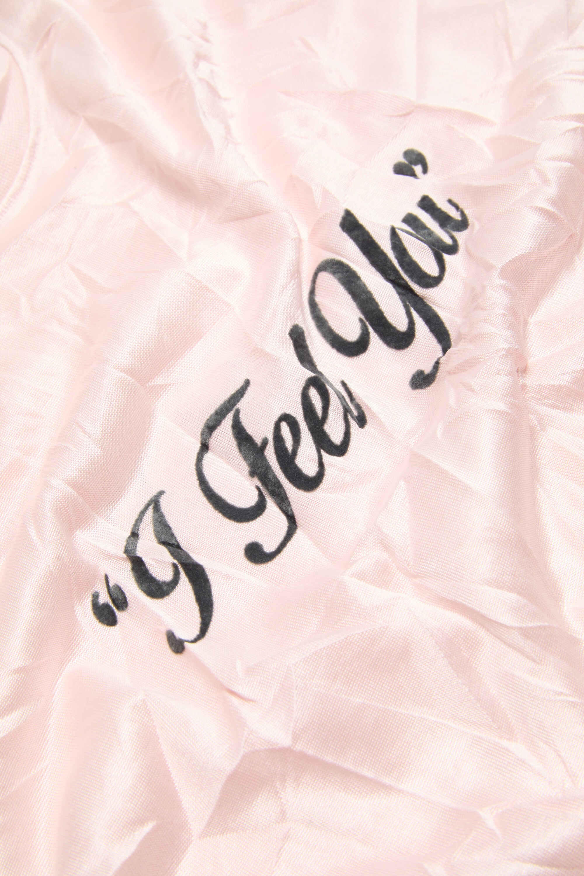 Acne Studios - Crinkled graphic t-shirt - Powder pink