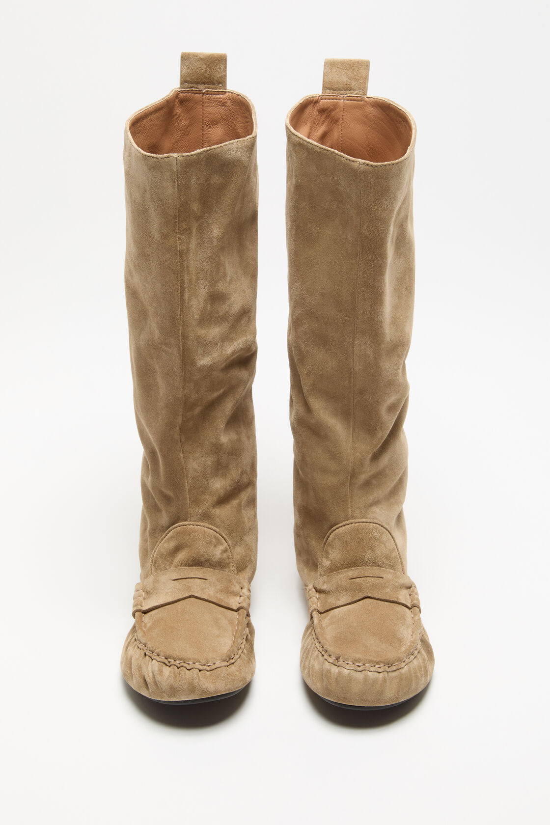 Slouch saddle boots, Beige, 2000x