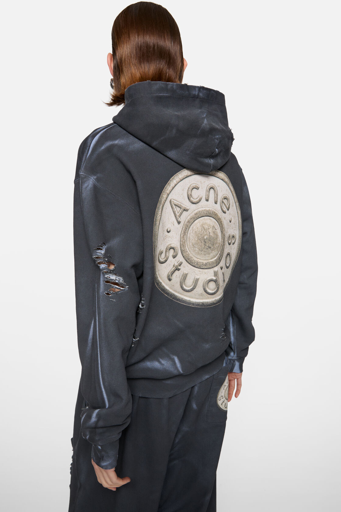 Hooded zipper sweater, Black, 2000x