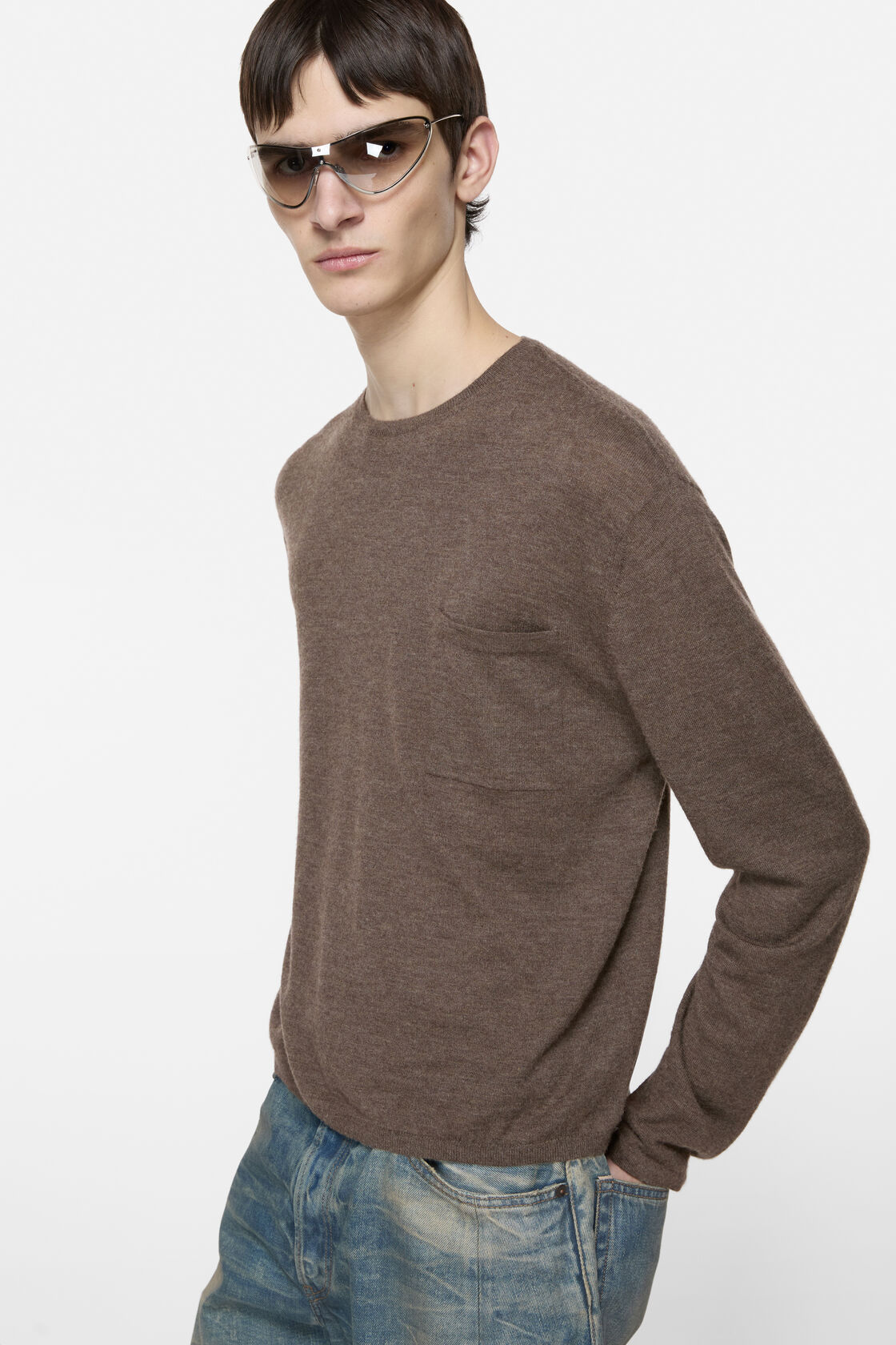 カシミヤニット, ウォルナットブラウン, 2000x