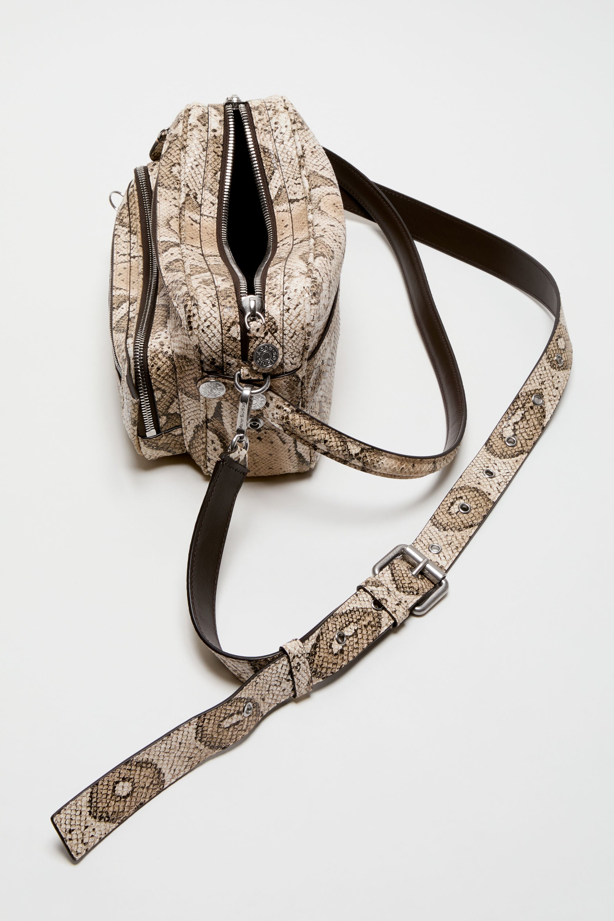 Acne Studios - Camero Party snake-print bag - Beige Multi