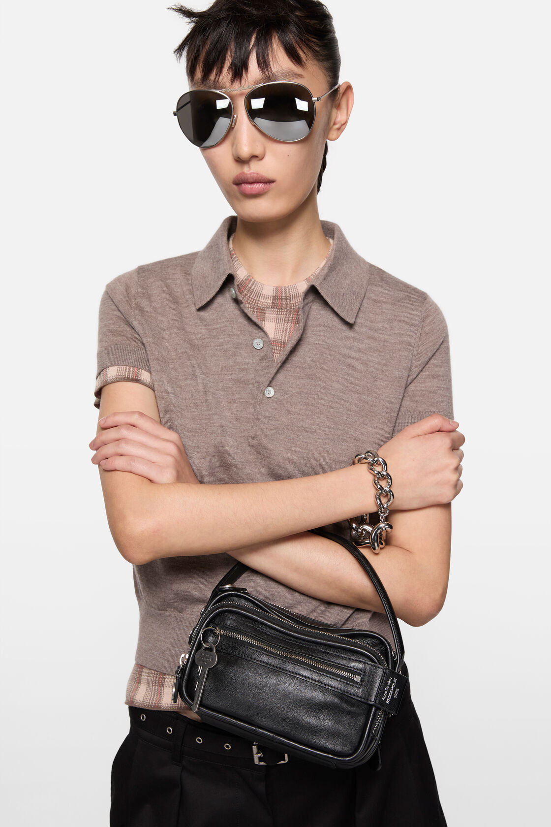 Chunky chain bracelet, Silver, 2000x