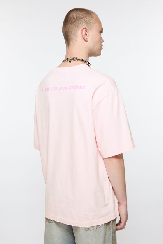 Acne Studios - プリントTシャツ - リラックスフィット - ソフトピンク