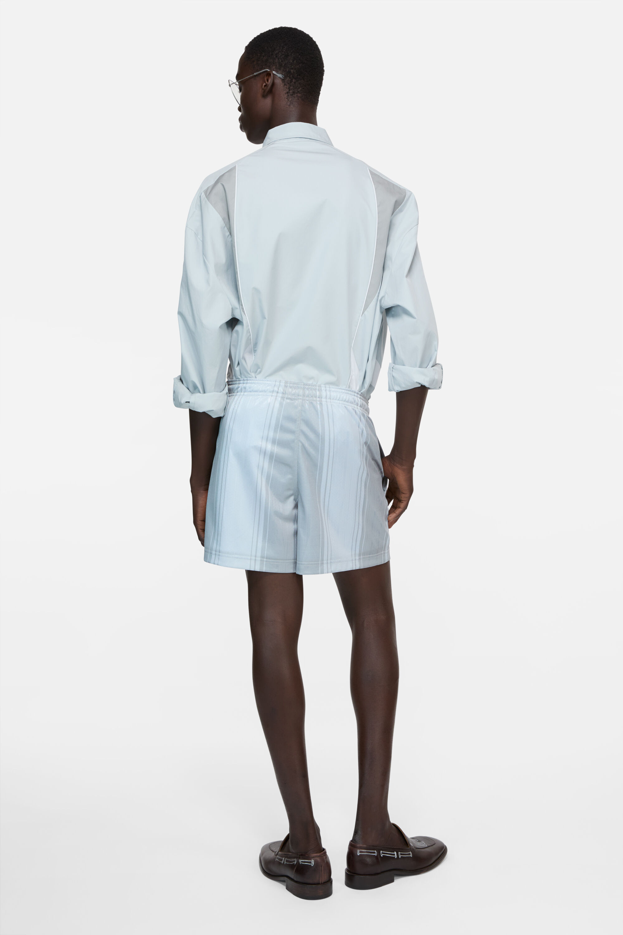 Acne Studios - Embroidered logo button-up shirt - Cold grey