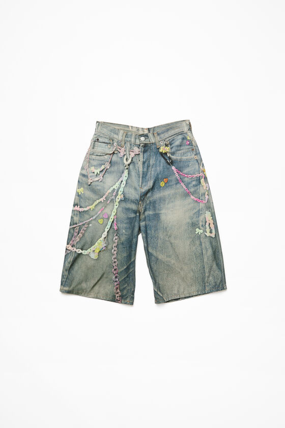 Acne Studios - Denim shorts - loose fit - Mid blue