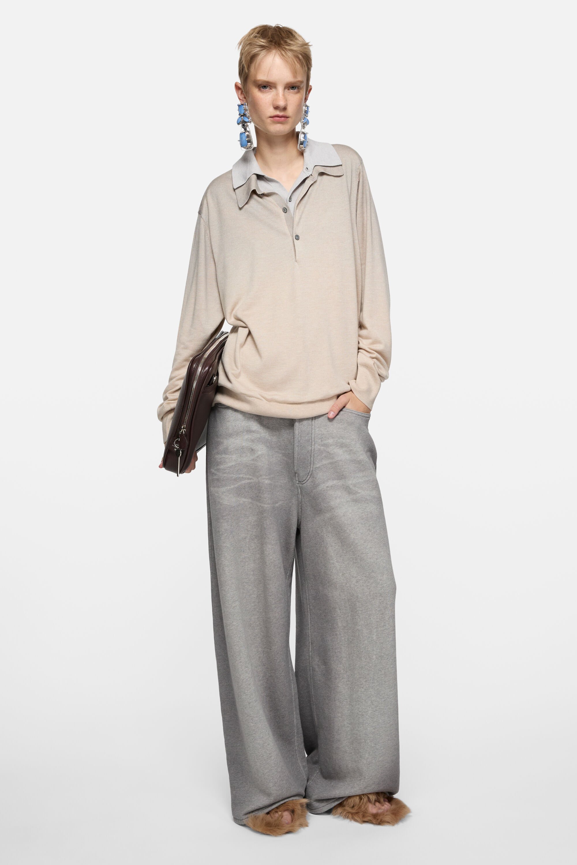Acne Studios - フリーストラウサーズ - Light Grey Melange