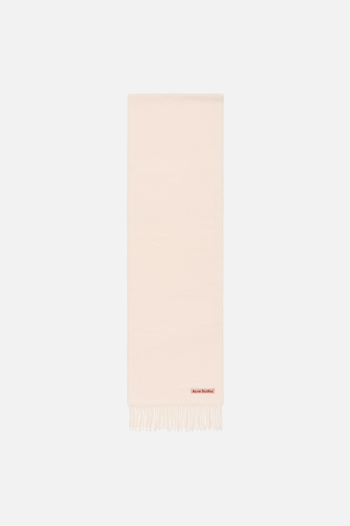 Fringe wool scarf - skinny, Warm white, 2000x