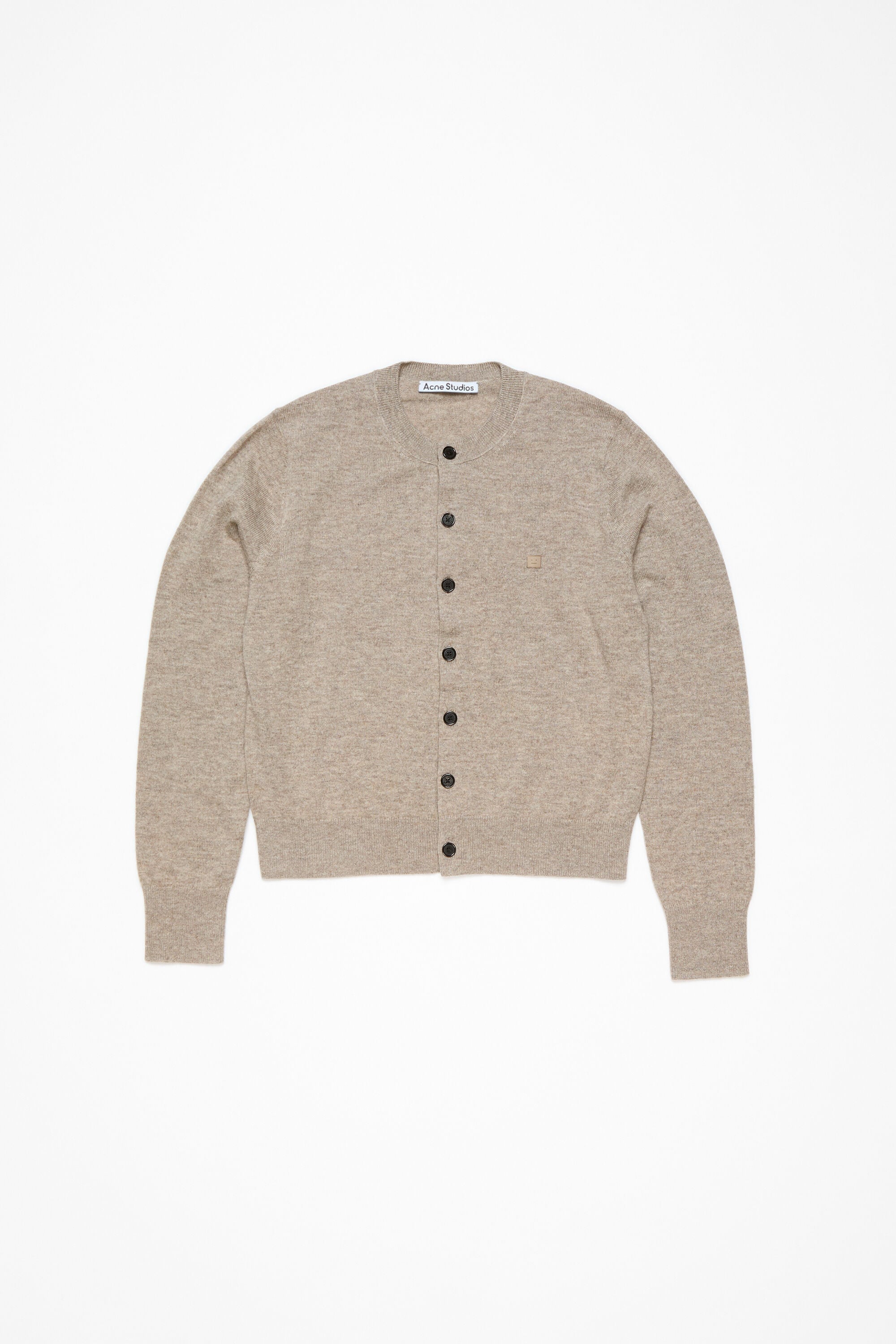 Acne Studios - フィットカーディガン - ヤクウール - グレージュメランジ
