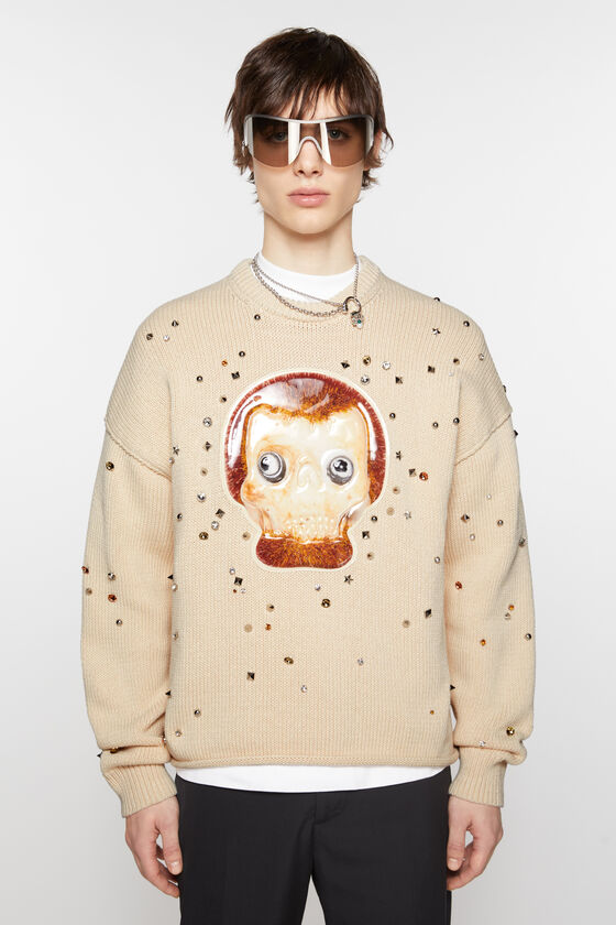 Acne Studios - Pullover mit Rundhalsausschnitt - Warmes Weiß 