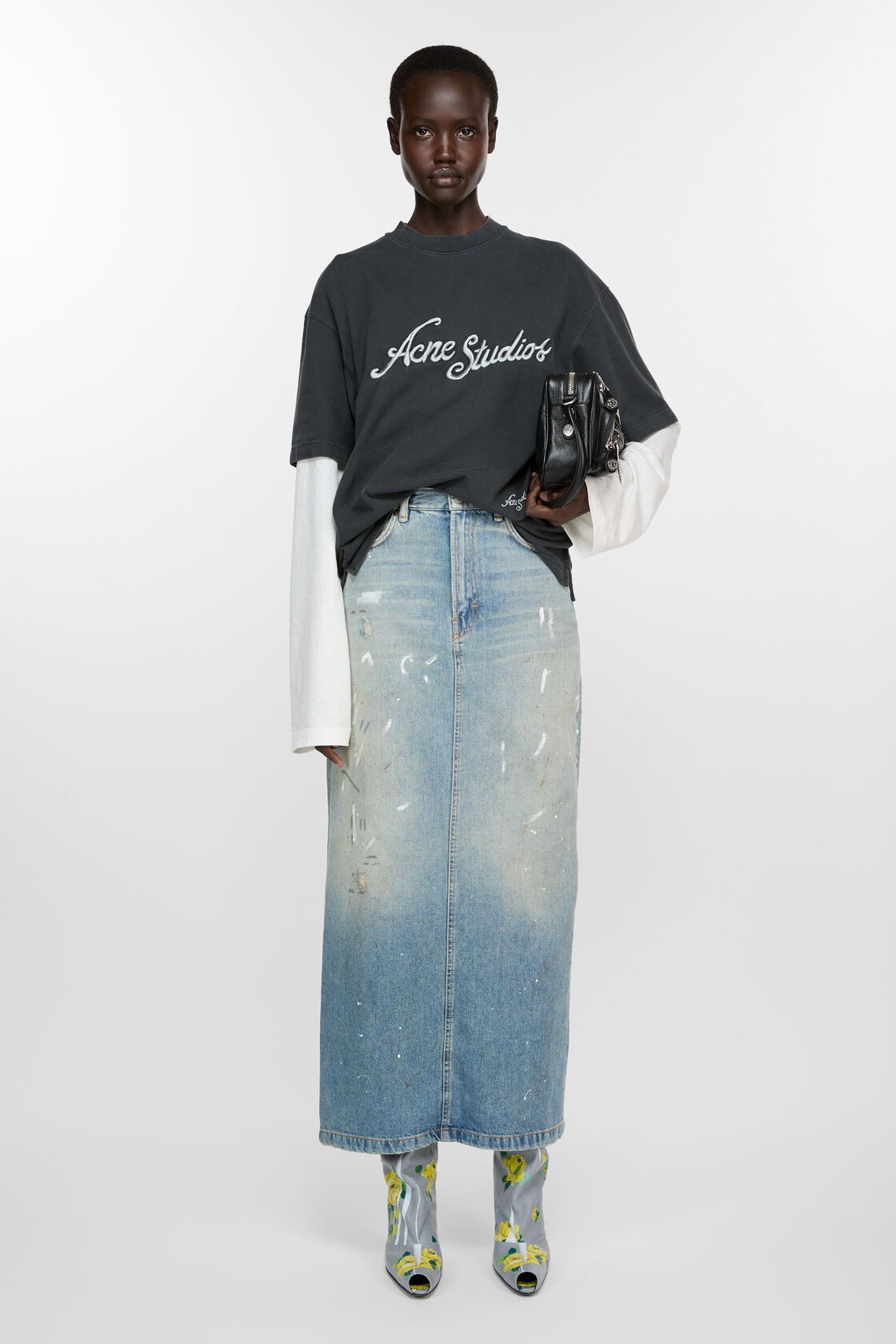 Denim skirt, Light blue, 2000x