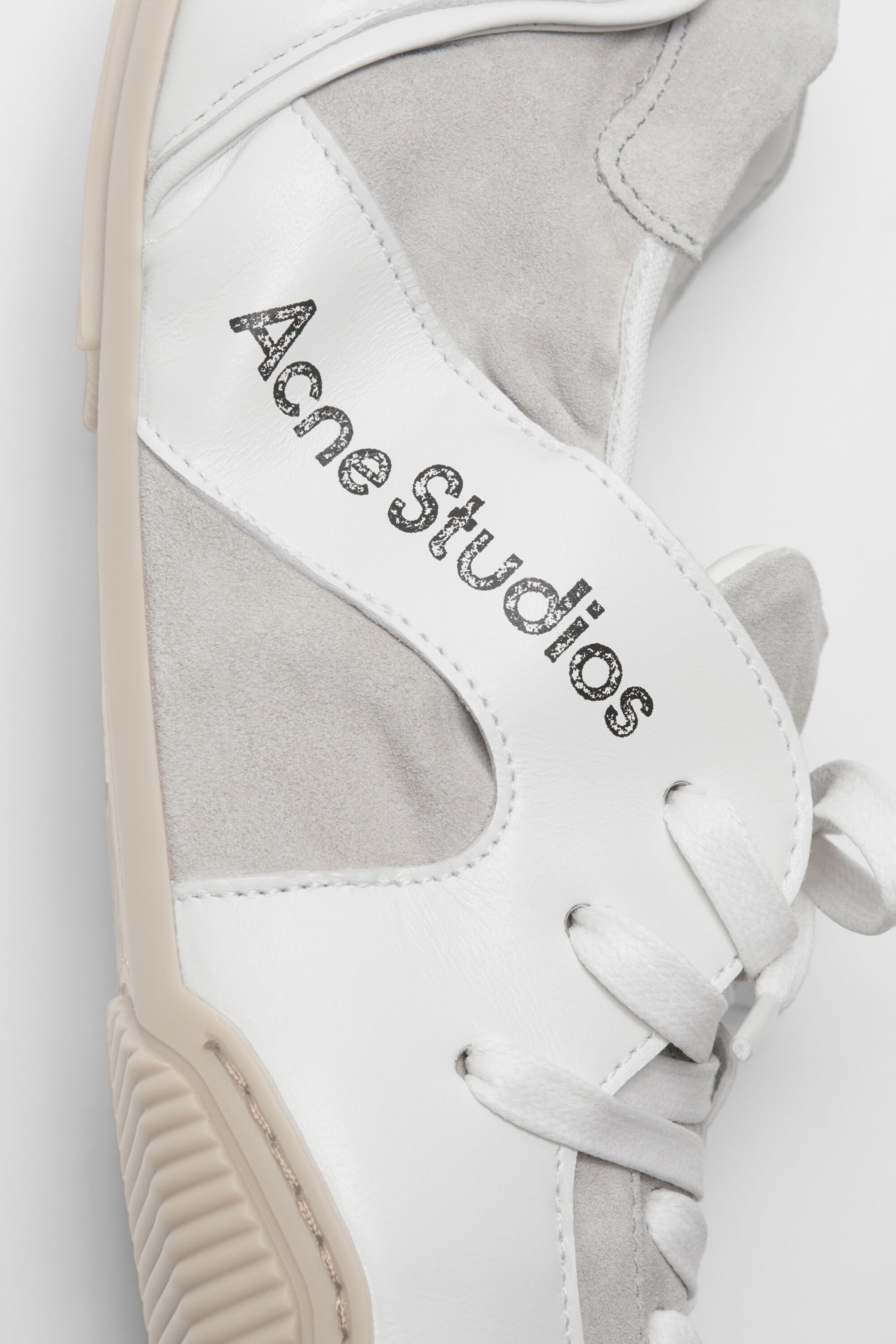 Acne Studios - レザーレースアップシューズ - ホワイト/ホワイト