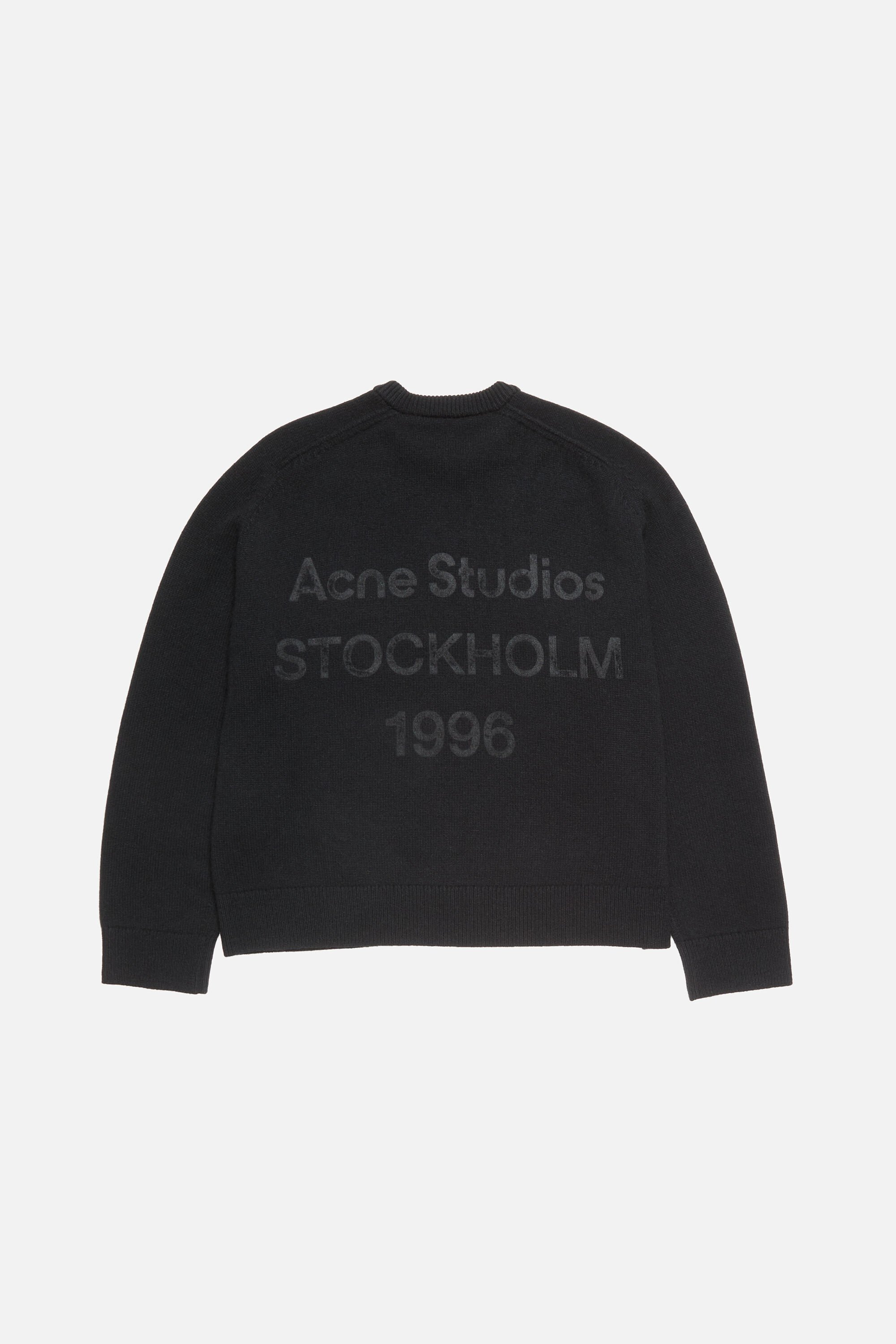 Acne Studios - Wool logo jumper - Black/black