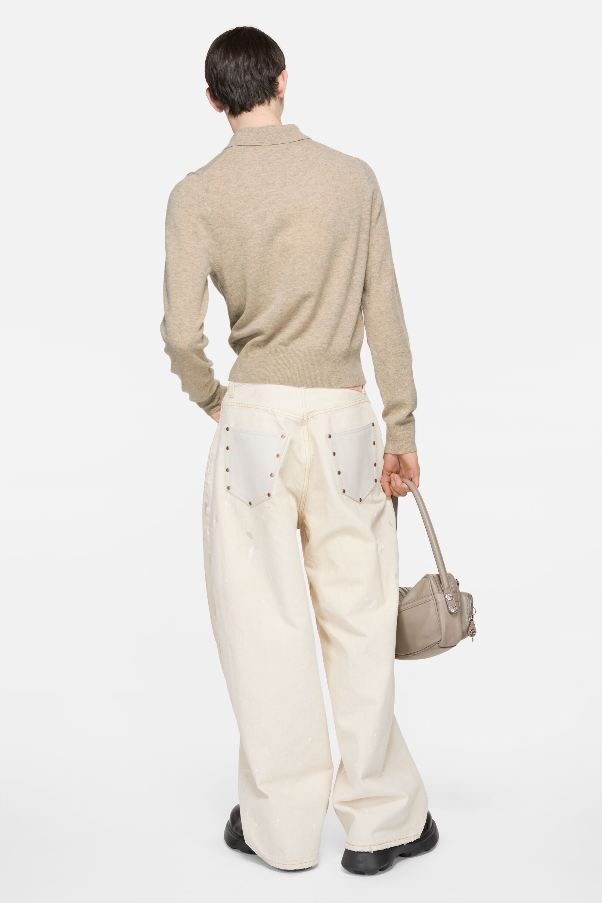 Acne Studios - ヤクウールポロセーター - オートベージュ