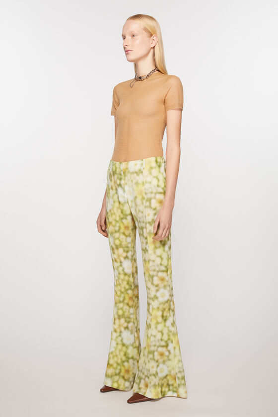 Acne Studios - Fluid print trousers - Green multi