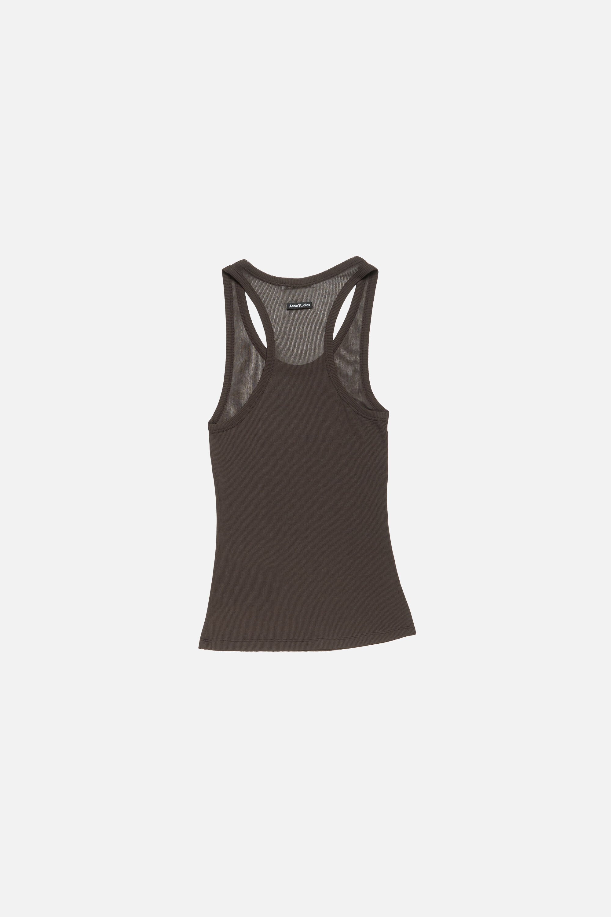 Acne Studios - Thin ribbed tank top - Dark brown