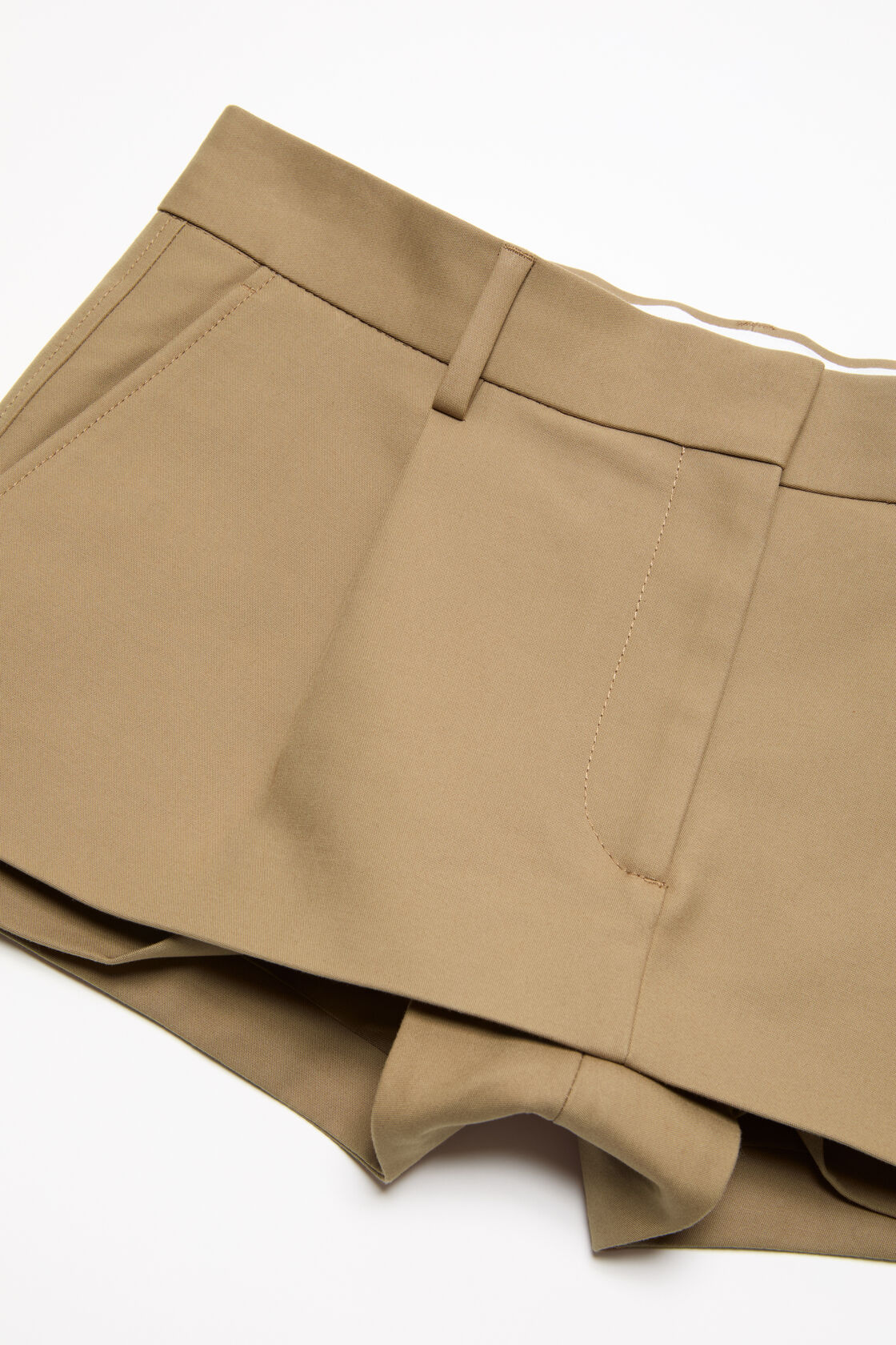Layered satin miniskirt, Camel brown, 2000x