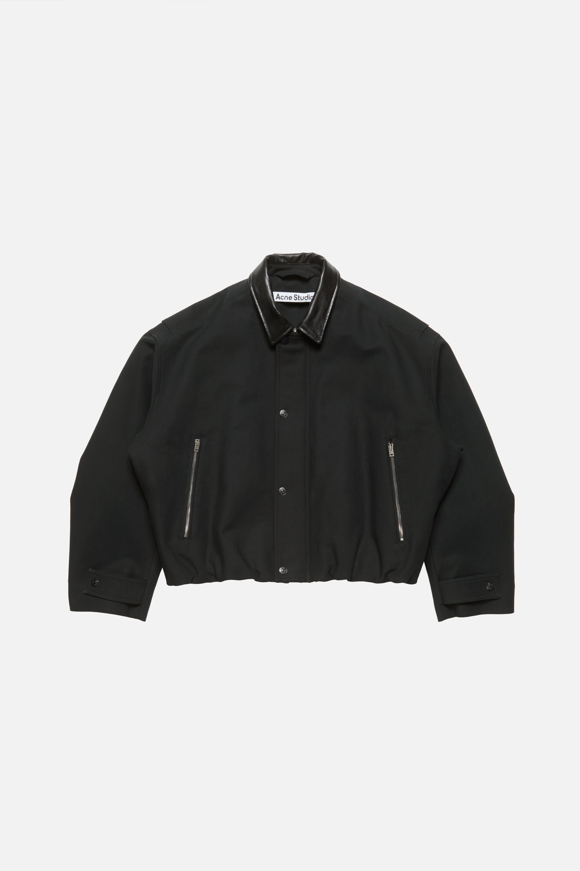 Acne Studios - Bomber with faux leather collar - Navy