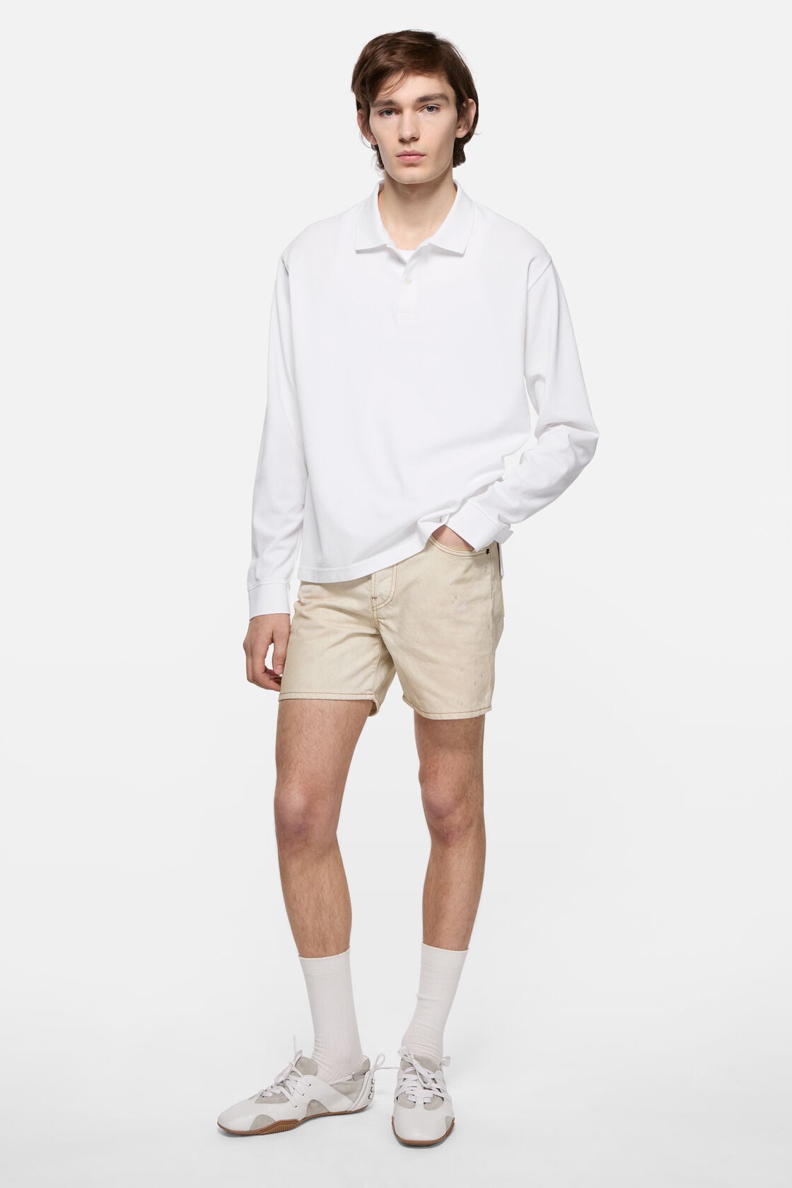 Polo shirt with white 1996 logo, White, 2000x