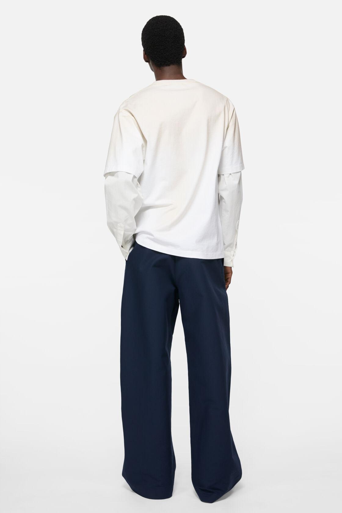 Layered logo t-shirt, Dusty white, 2000x