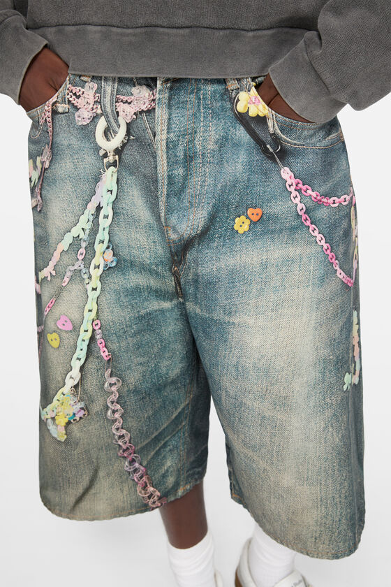 Acne Studios - Denim shorts - loose fit - Mid blue