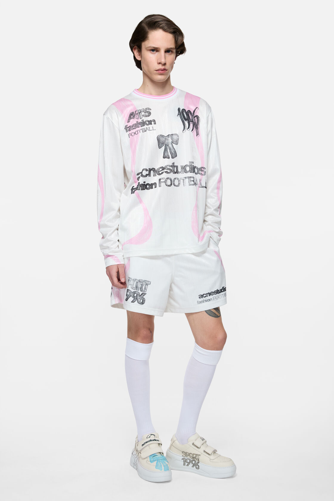 Casual graphic shorts, White, 2000x