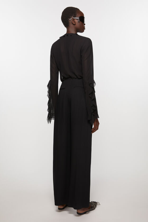 Acne Studios - Tailored wool blend trousers - Black