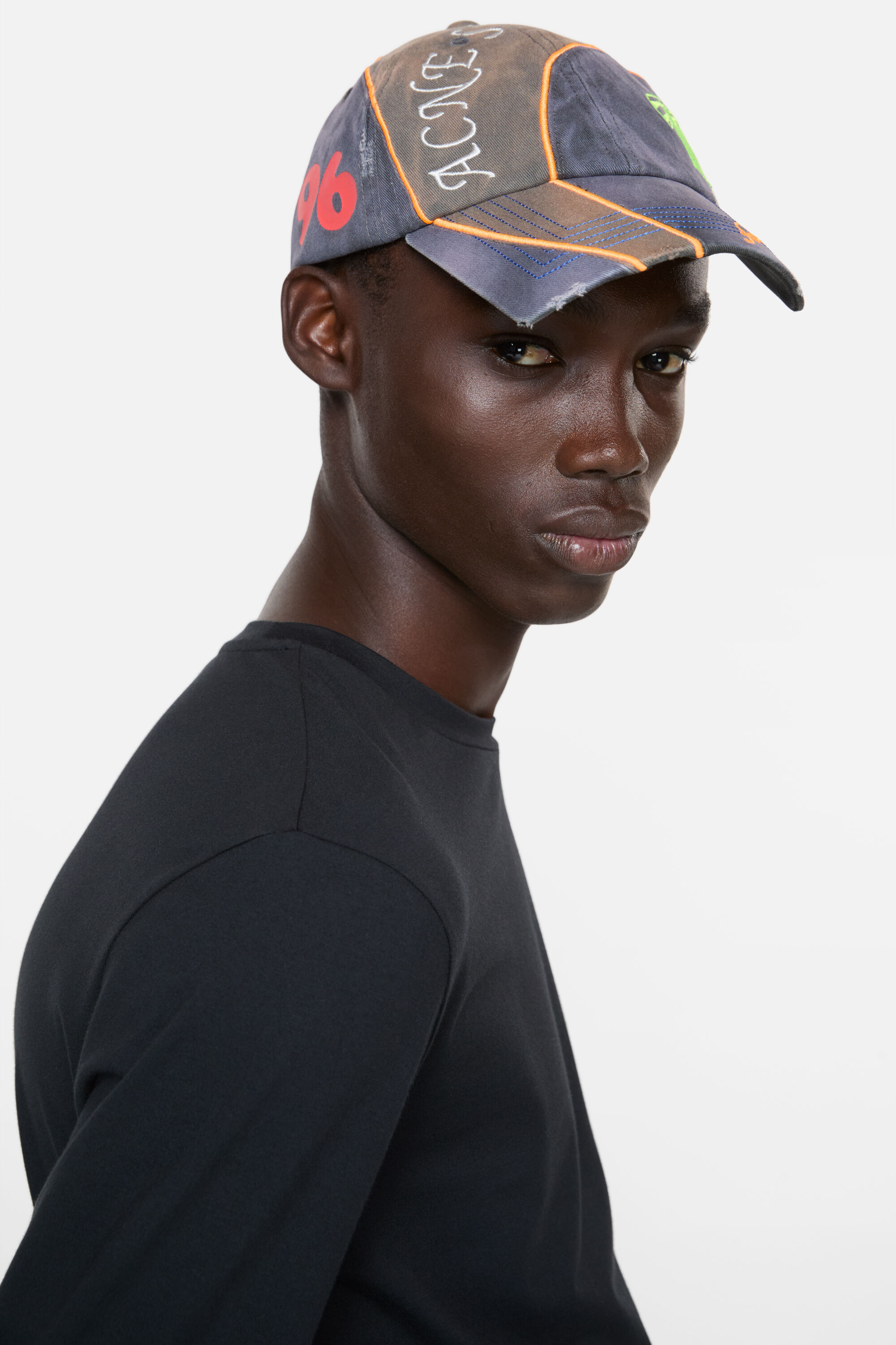 帽子 Acne studious Acne Studios - Logo cap - Faded black
