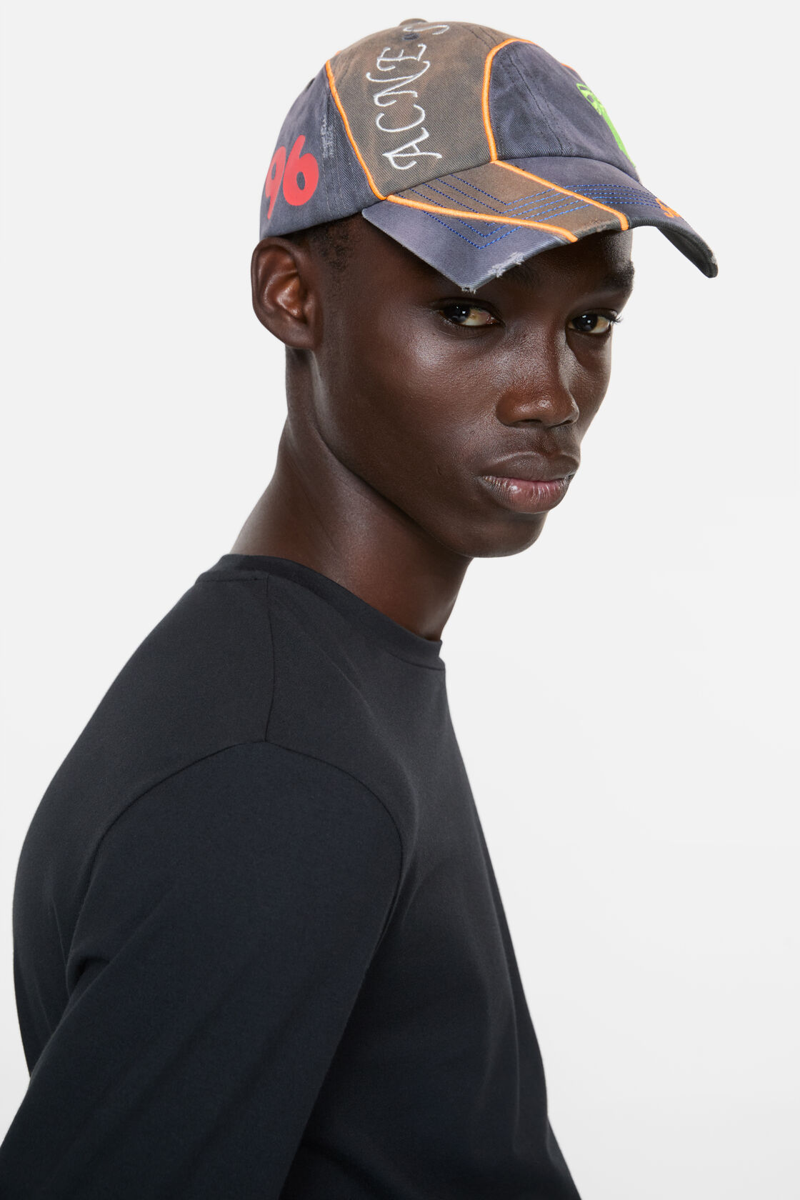 刺绣徽标棒球帽, 黑色, 2000x