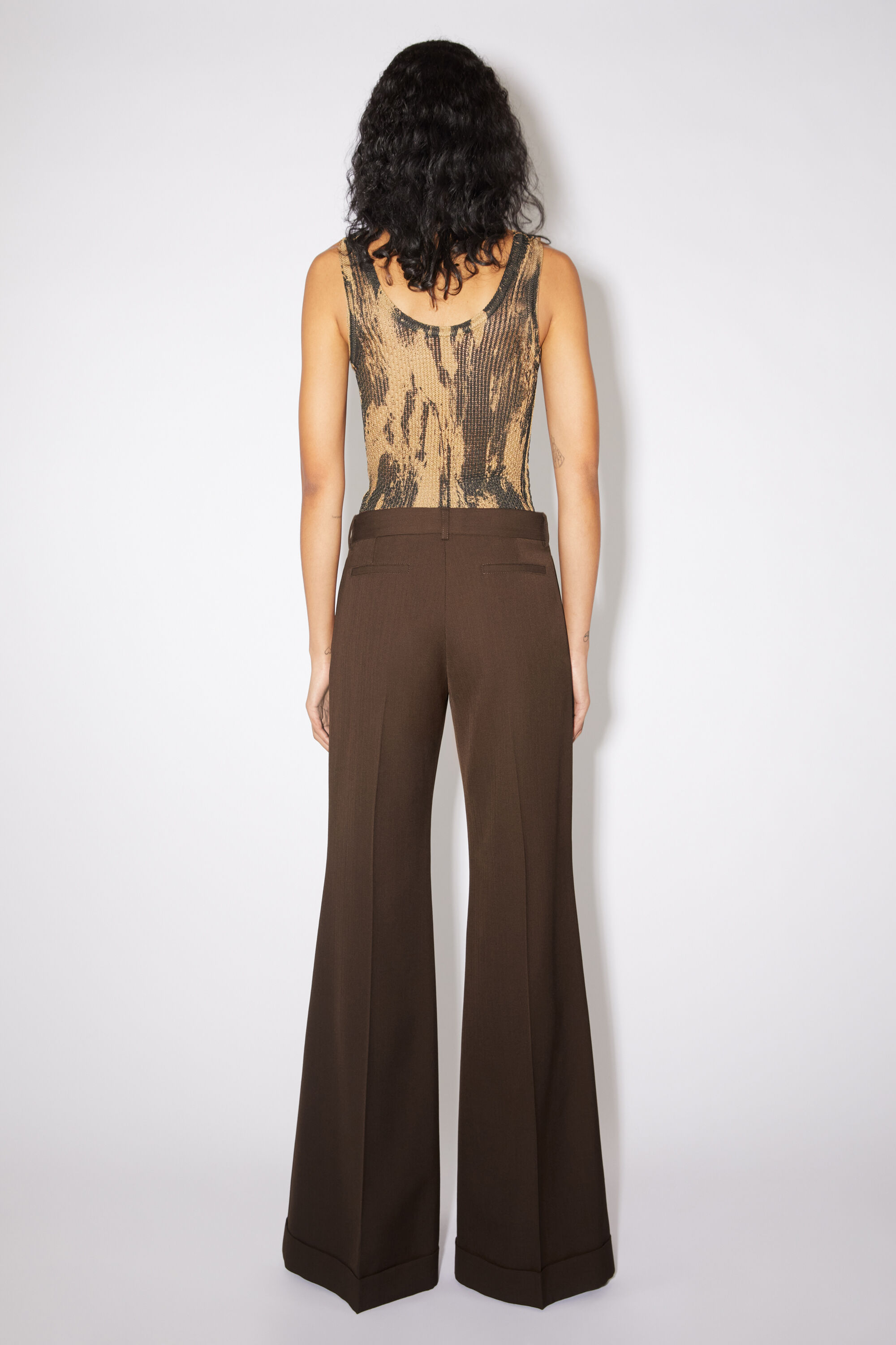 아크네 스튜디오 Acne Studios Tailored flared trousers - Chestnut brown