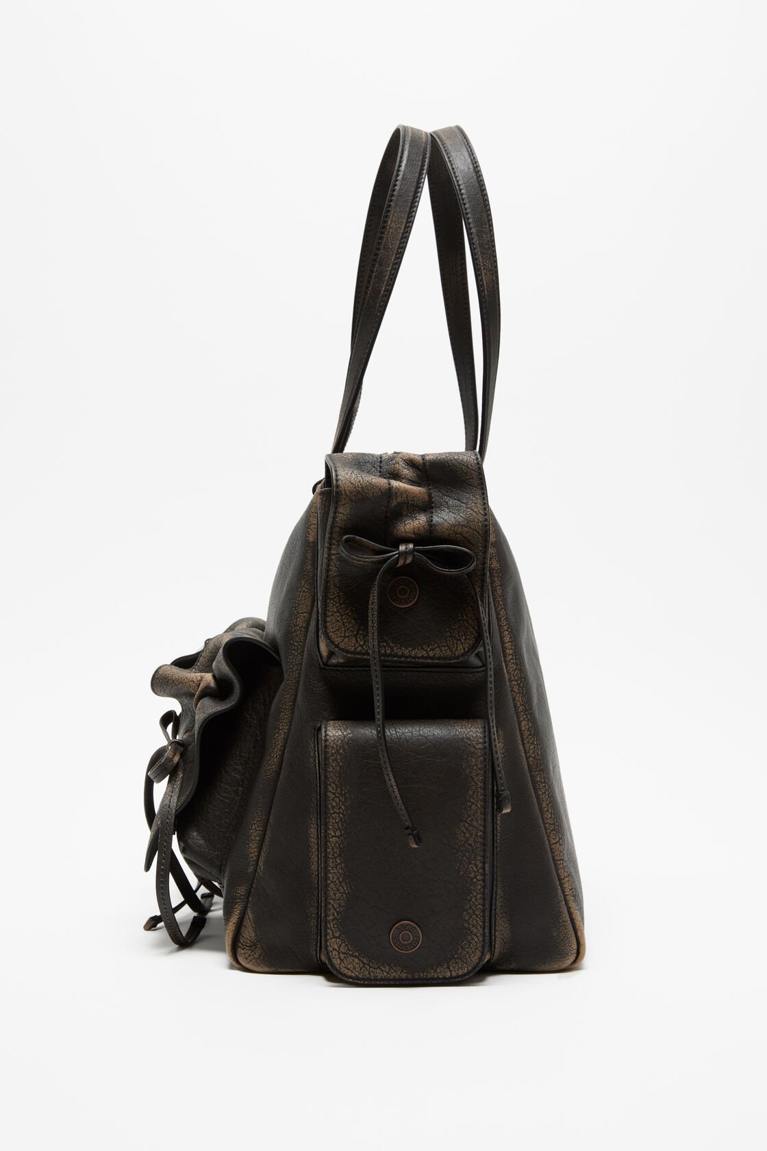 Multipocket tote bag, Dark brown/beige, 2000x