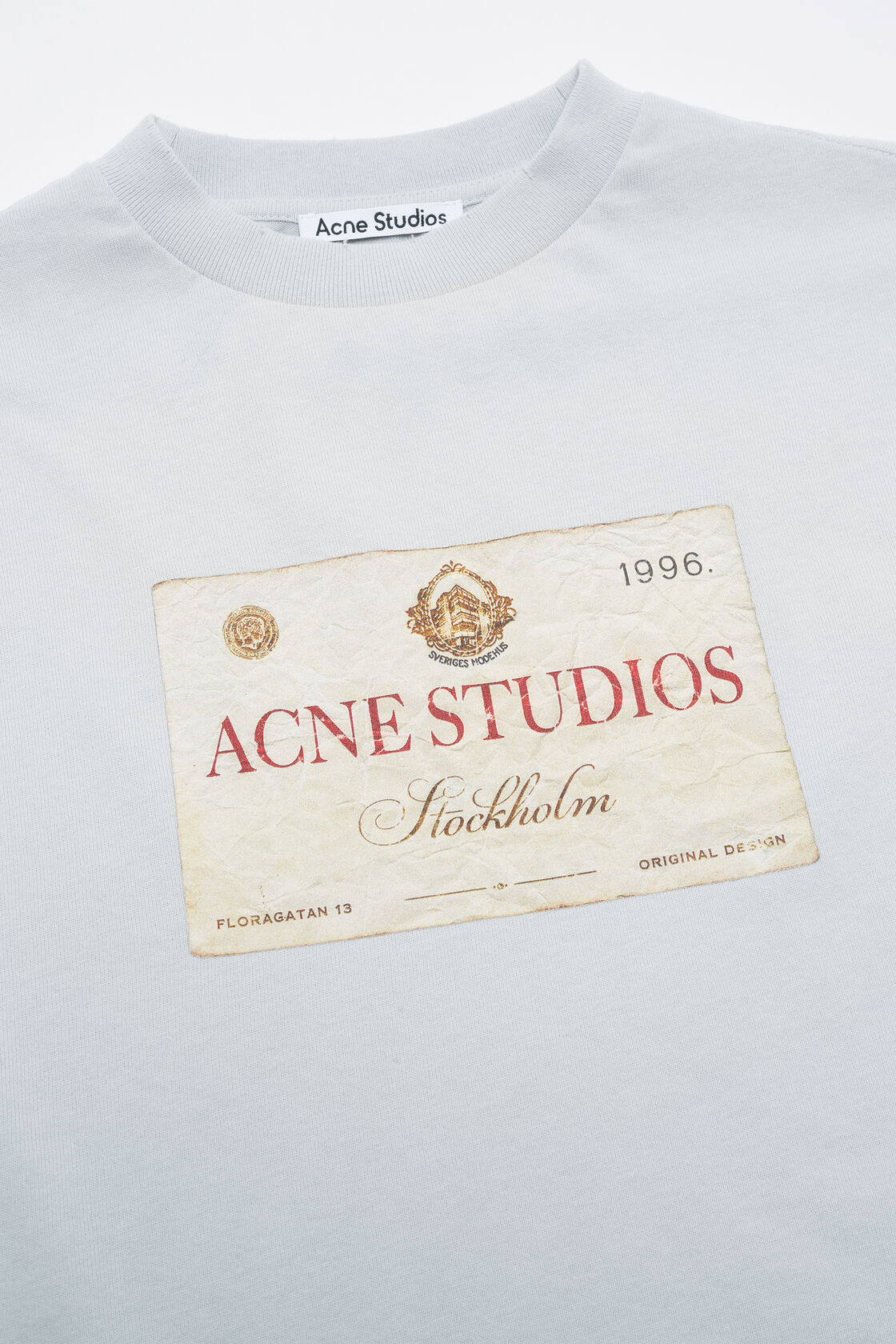 Layered print t-shirt, 라이트 그레이, 2000x