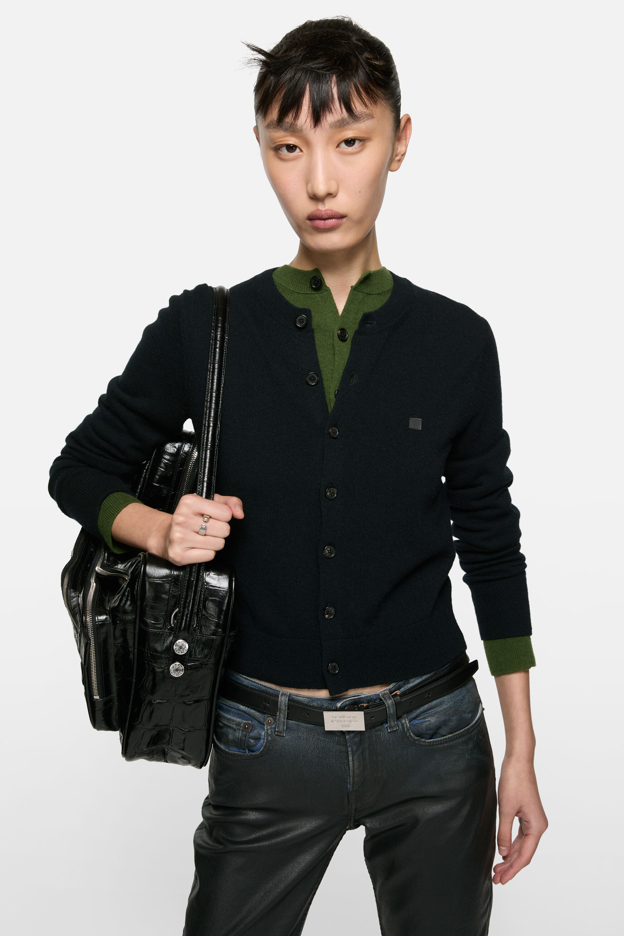 Acne Studios - Fitted cardigan - yak wool - Black