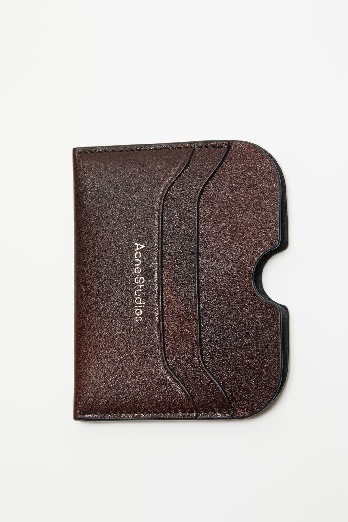 Leather card holder, Dark brown, 2000x
