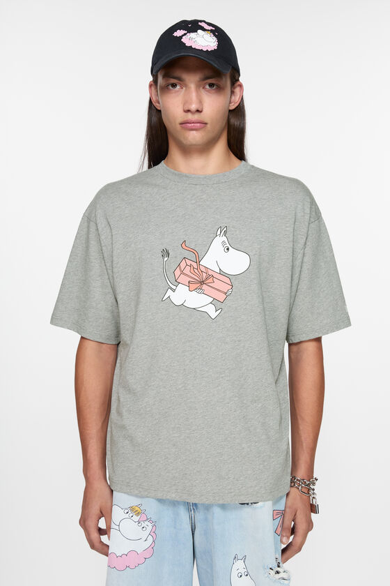 Acne Studios - Acne Studios×Moomin Tシャツ - ライトグレーメランジ