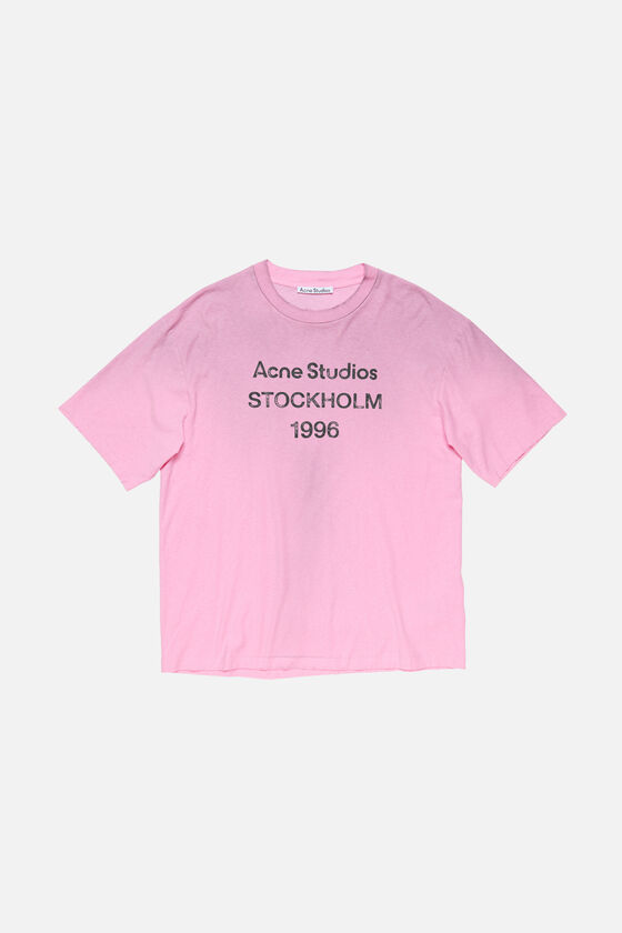 Acne Studios - Logo t-shirt - Relaxed fit - Cotton candy pink