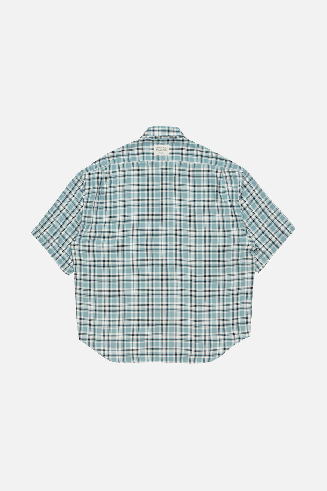 Checked flannel shirt, Turquoise/blue/white, 2000x
