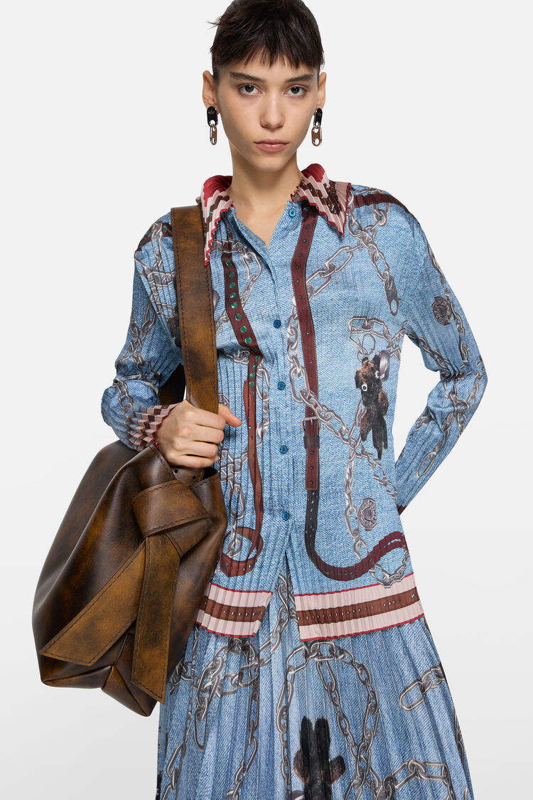 FN-WN-BLOU001261, Denim blue