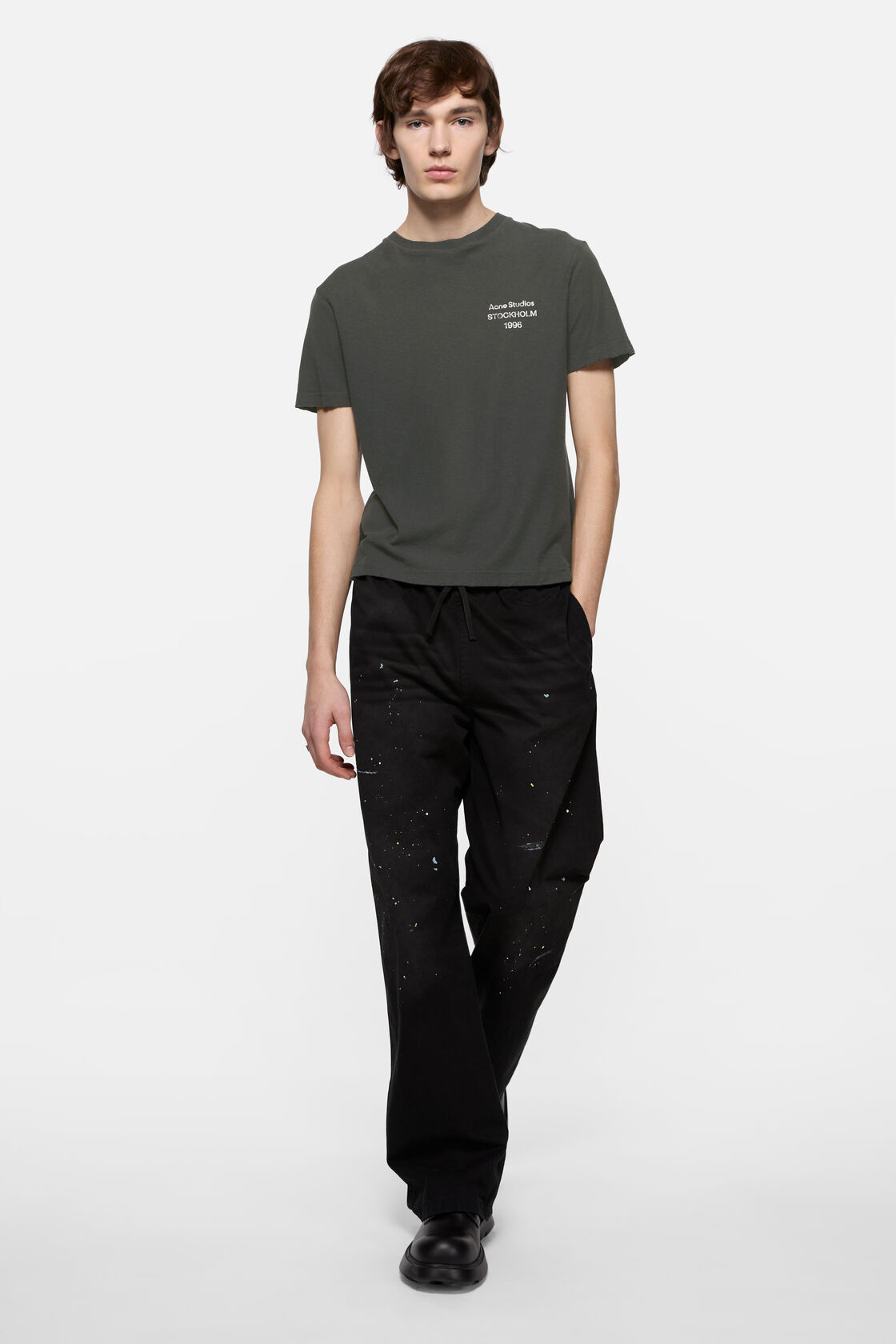 Sprayed logo t-shirt, Faded black, 2000x